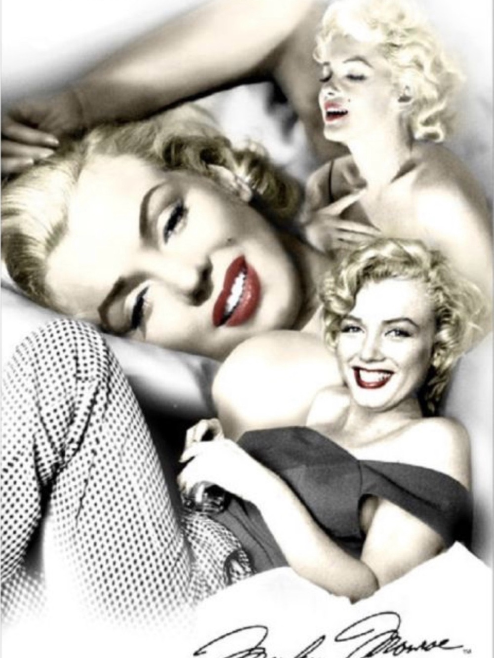 Marilyn Monroe Poster - Blonde, Red, Black, White